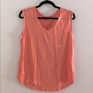 LOFT Linen Coral Tank